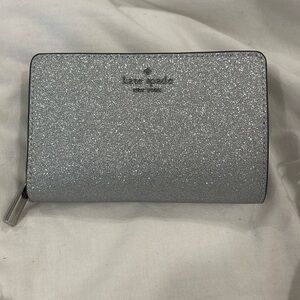 Kate Spade Silver Sparkly Wallet NWT